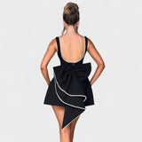 Carrie - Rochie mini cu panglică de perle