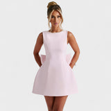 Carrie - Rochie mini cu panglică de perle