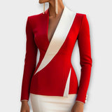 Blazer Elegant cu Contrast