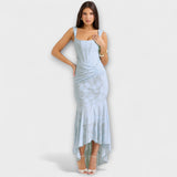 Rochie Lungă cu Corset Elegant și Rafinat