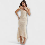 Rochie Lungă cu Corset Elegant și Rafinat