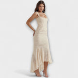 Rochie Lungă cu Corset Elegant și Rafinat