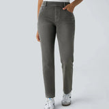 Pantaloni Elastici și Confortabili cu Talie Înaltă