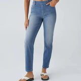 Pantaloni Elastici și Confortabili cu Talie Înaltă