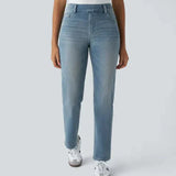 Pantaloni Elastici și Confortabili cu Talie Înaltă