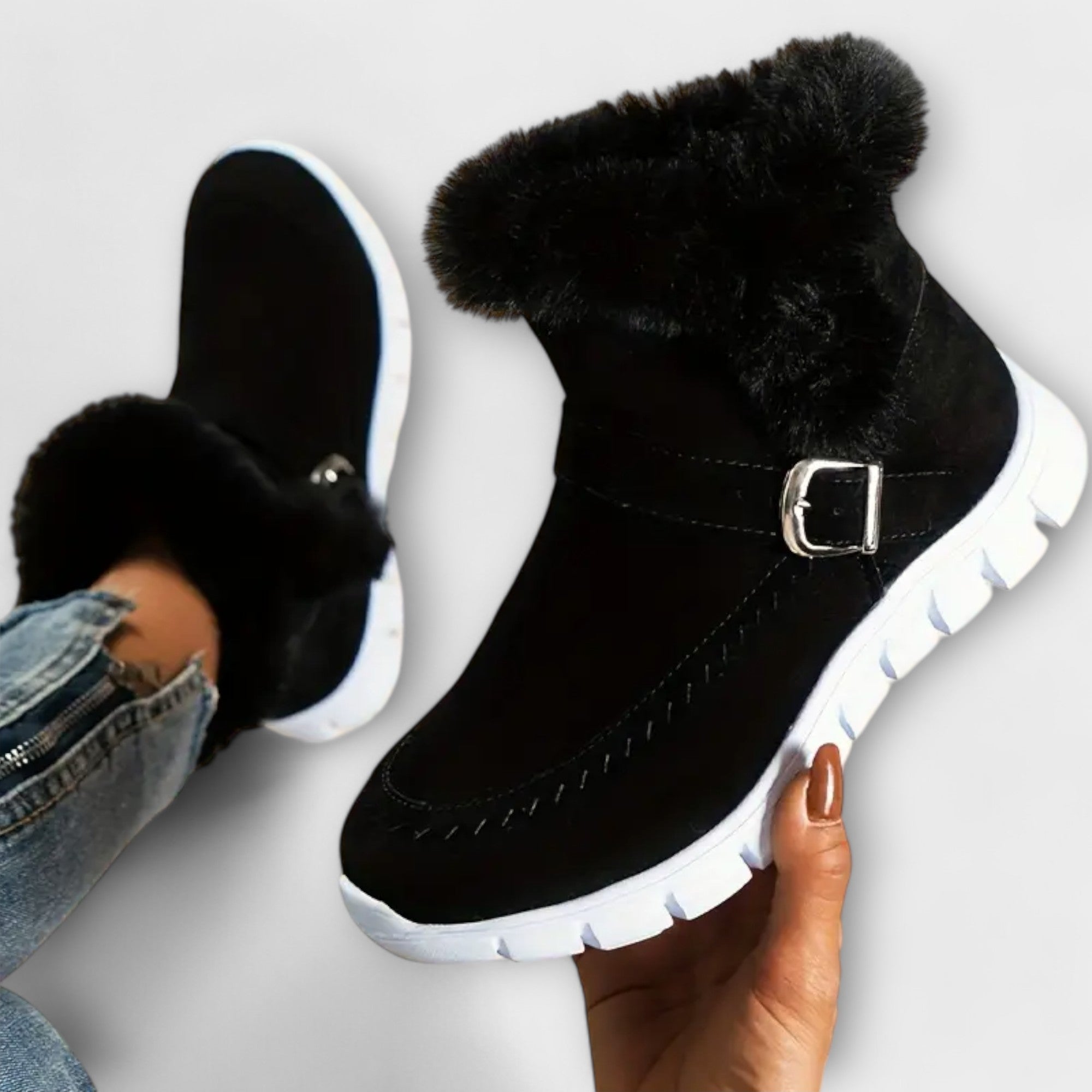 Anny - Cizme de gleznă călduroase și căptușite