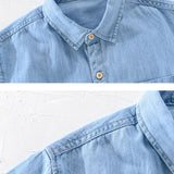 Cămașă din denim cu mânecă scurtă