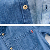 Cămașă din denim cu mânecă scurtă