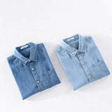 Cămașă din denim cu mânecă scurtă