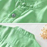 Cămașă cu mânecă scurtă din in de bumbac