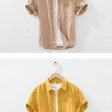 Cămașă de bumbac cu mânecă scurtă