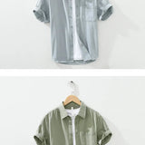 Cămașă de bumbac cu mânecă scurtă