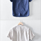 Cămașă cu mânecă scurtă din in de bumbac