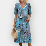 Rochie Midi Floral cu Stil