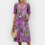 Rochie Midi Floral cu Stil