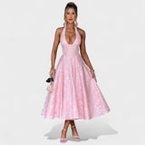 Effie - Rochie midi texturată cu decolteu în V