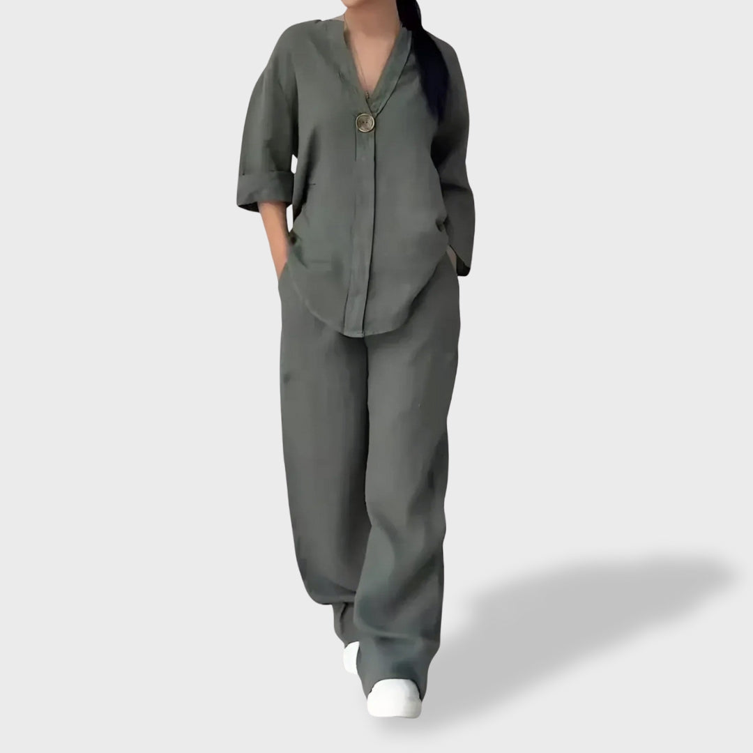 Letícia™ | Set Ușor din In pentru Vară