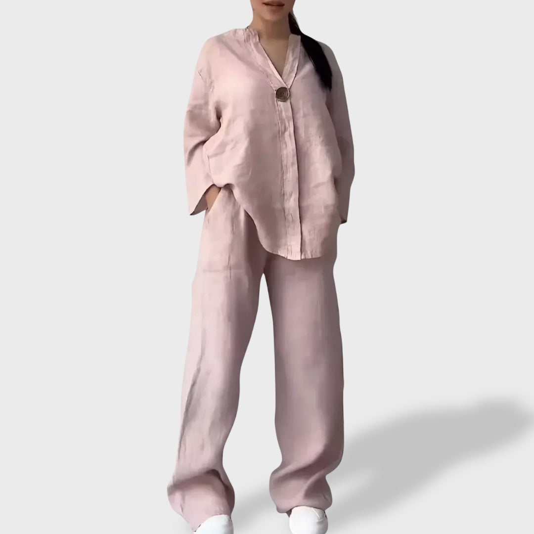 Letícia™ | Set Ușor din In pentru Vară