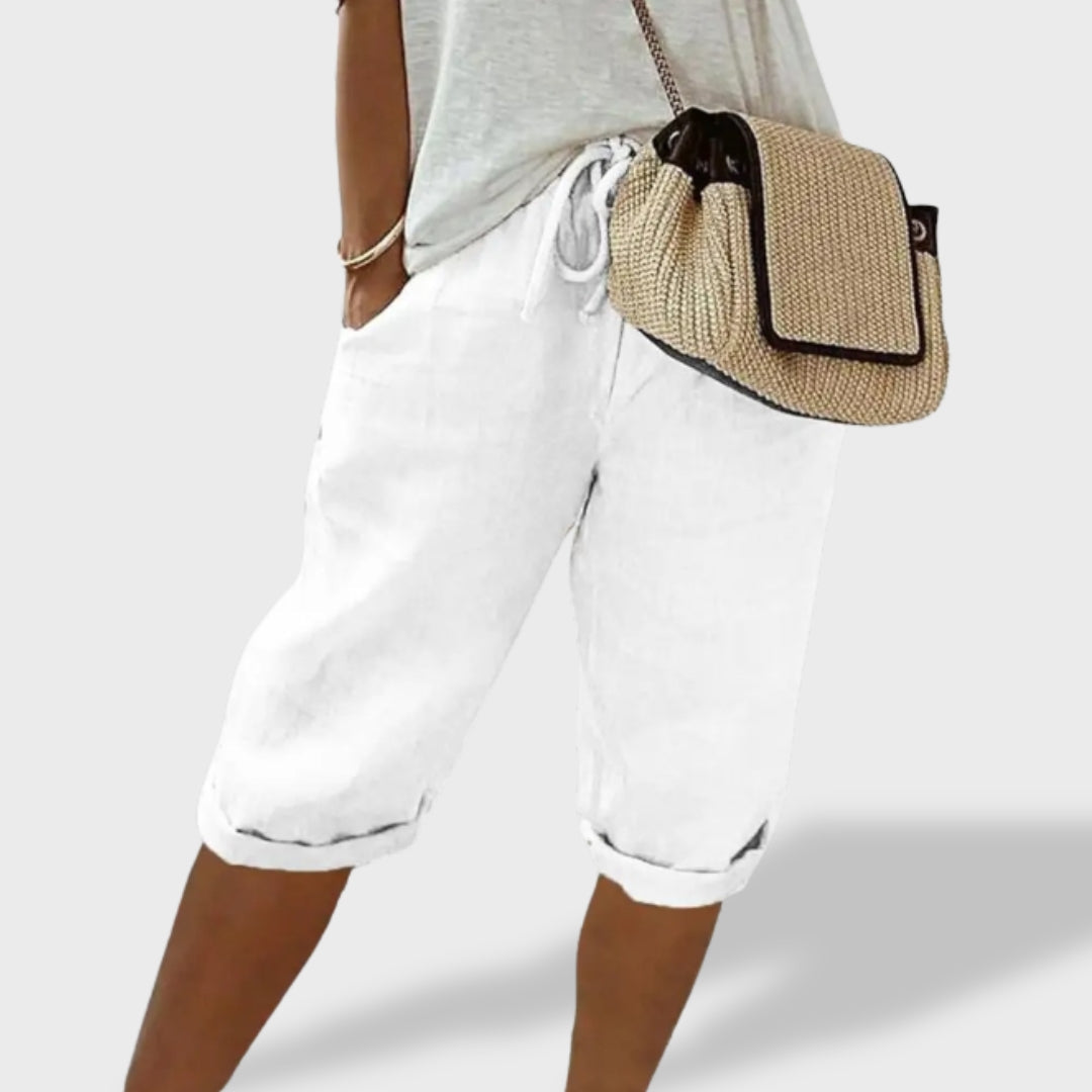 Mariana™ ｜ Pantaloni Scurți Ușori din Bumbac și In