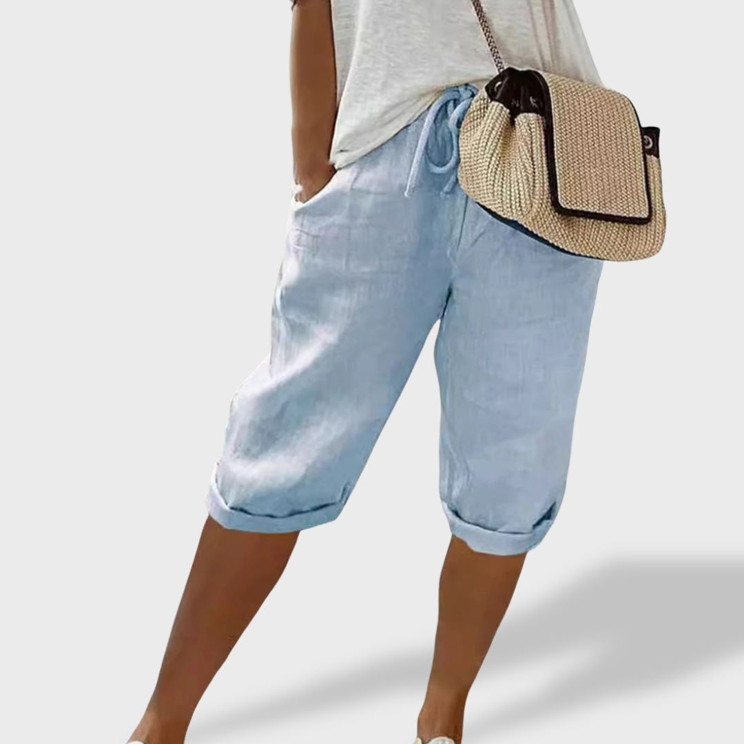 Mariana™ ｜ Pantaloni Scurți Ușori din Bumbac și In