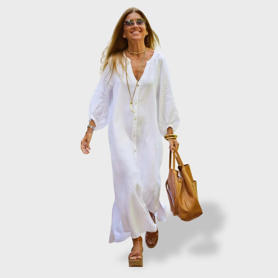 Eva™ ｜Rochie de Vară din Bumbac și In