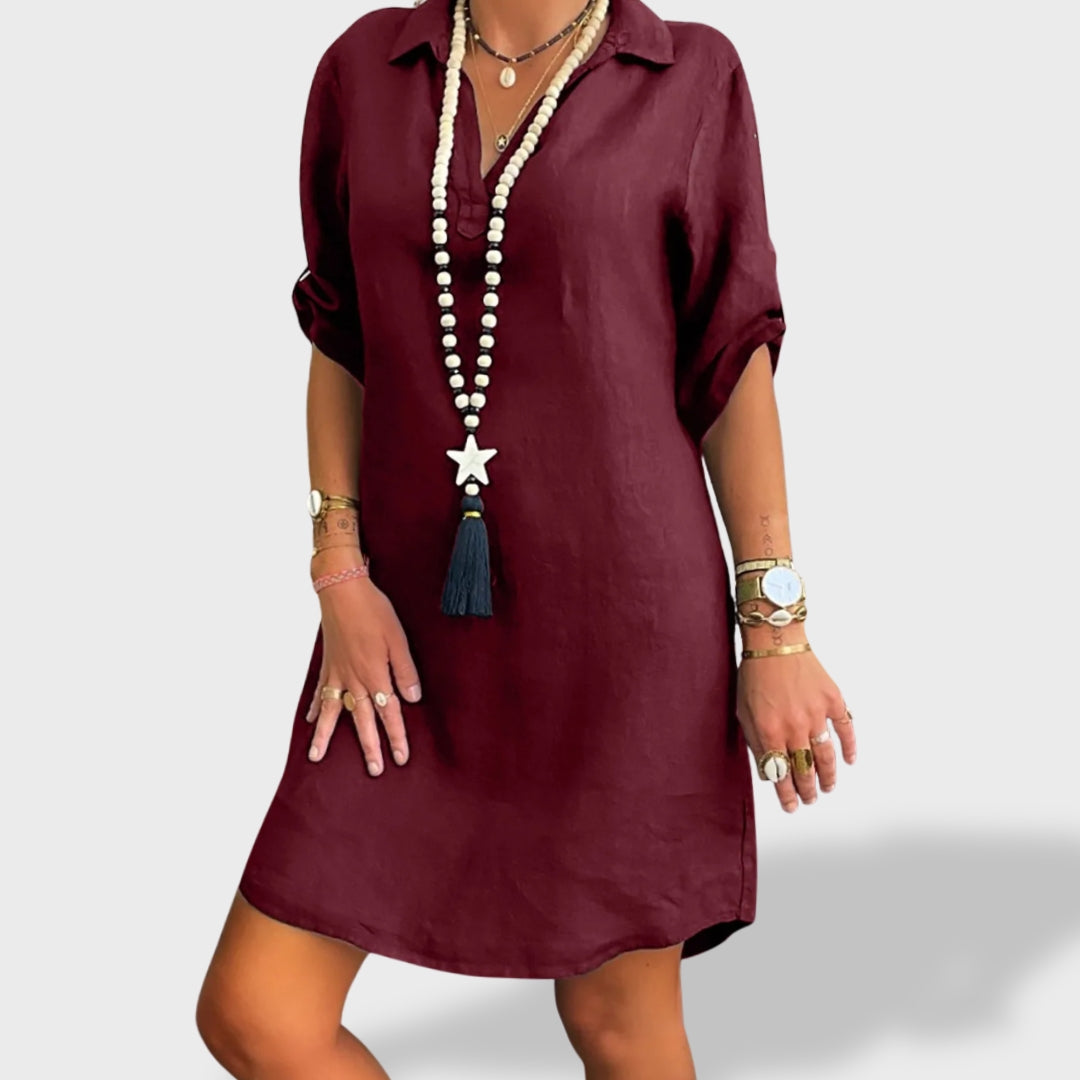 Vitória™ | Rochie Ușoară din In pentru Vară