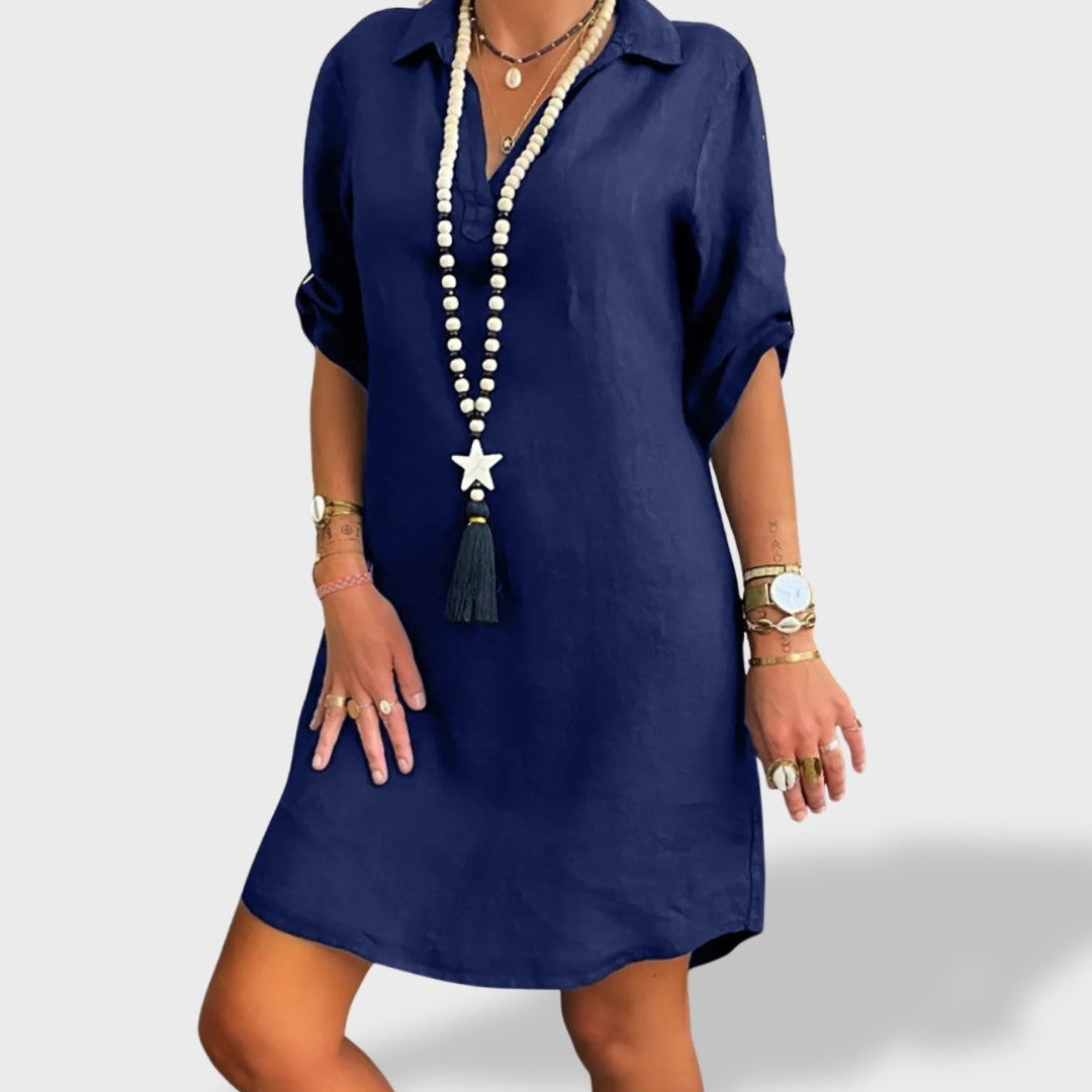 Vitória™ | Rochie Ușoară din In pentru Vară