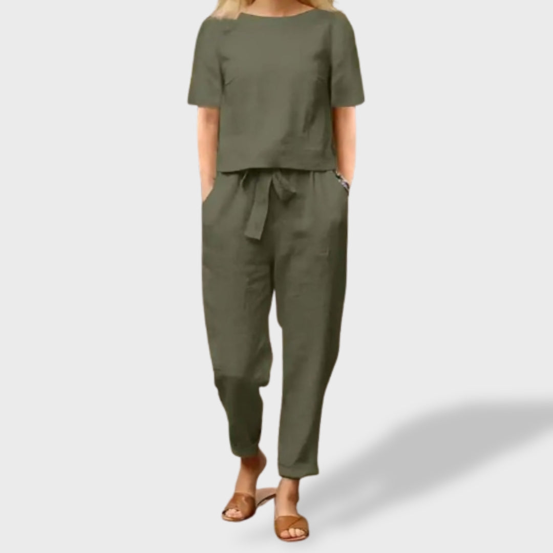 Helena™｜Set de Vară – In și Bumbac