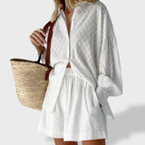 Maud | Set de cămașă și pantaloni scurți din in elegant