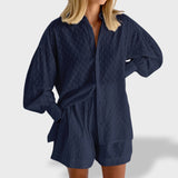 Maud | Set de cămașă și pantaloni scurți din in elegant