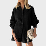 Maud | Set de cămașă și pantaloni scurți din in elegant