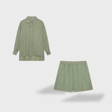 Maud | Set de cămașă și pantaloni scurți din in elegant