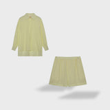 Maud | Set de cămașă și pantaloni scurți din in elegant