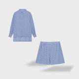 Maud | Set de cămașă și pantaloni scurți din in elegant