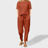 Helena™｜Set de Vară – In și Bumbac