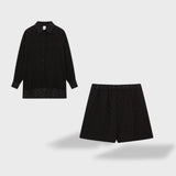 Maud | Set de cămașă și pantaloni scurți din in elegant