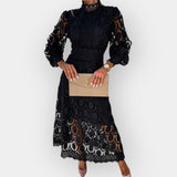 Rochie Romantică cu Detalii din Dantelă