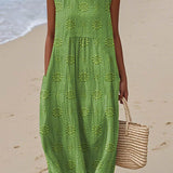 Franca | Rochie din bumbac fără mâneci cu buzunare