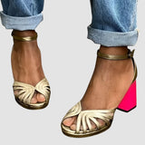 Milviana | Sandale clasice cu curea la gleznă și vârf deschis