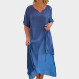 Rochie Maxi Clasică într-o Culoare Solidă