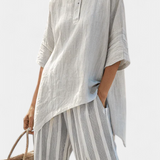 Clarisse | Set Daisy Bluza Asimetrică Elegantă și Confortabilă