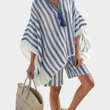 Salomé | Set Listrat Nancy Bluză Confortabilă Șorturi