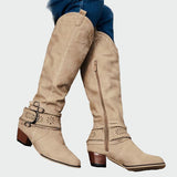 Botine cowboy din piele retro
