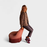 Rosa - Palton modern cu imprimeu leopard