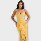 Rochie de seară elegantă cu volane