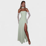 Rochia Maliyah - Croi asimetric Mentă