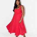 Amélia™ | Rochie Midi Intemporală și Fluidă