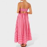 Isabel - Rochie lungă cu dungi