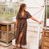 STELLA™ – O Rochie Maxi cu Imprimeu de Leopard care Îți Transformă Look-ul