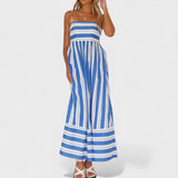 Isabel - Rochie lungă cu dungi